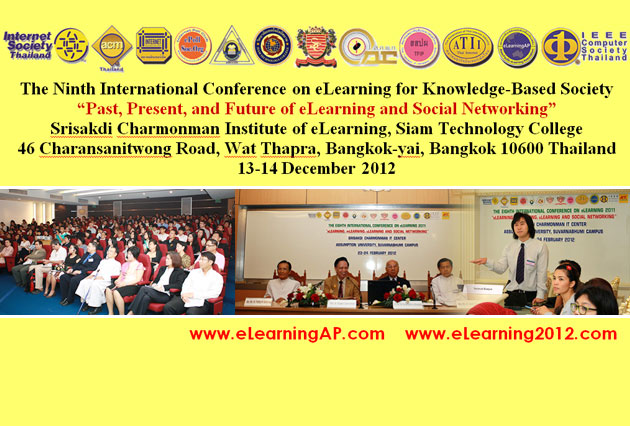 The Ninth International Conference on eLearning for Knowledge-Based Society “Past, Present, and Future of eLearning and Social Networking”